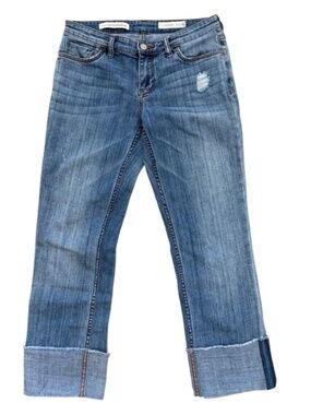 Anthropolo Pilcro Anthropologie Hyphen Cropped Cuffed Jeans 26 - Stretch